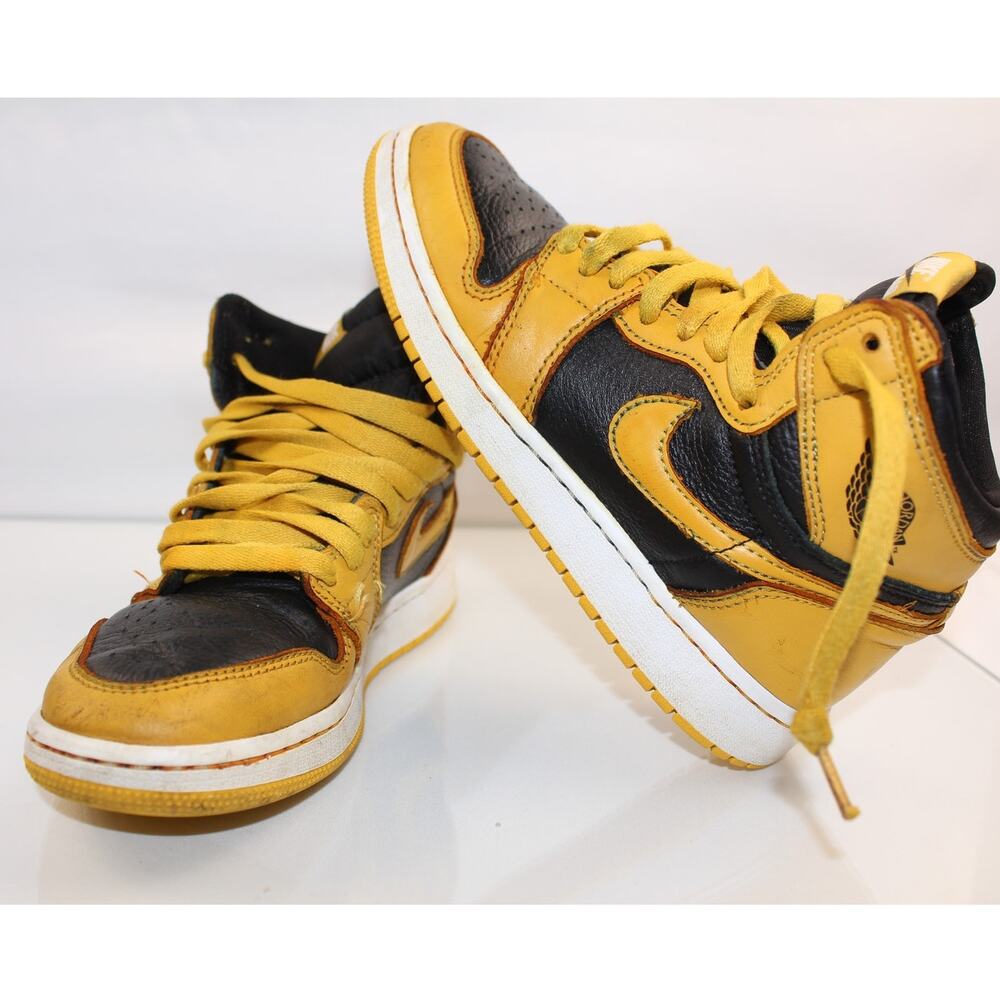 Air Jordan 1 Retro High OG Pollen GS 5.5Y Yellow Black White 575441-701 2021